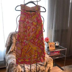 Pink & yellow Julie Brown sleeveless dress Sz:2